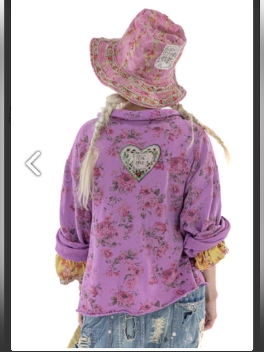 Magnolia Pearl Floral Asher Pullover in Iris Rose - Picture 2 of 15